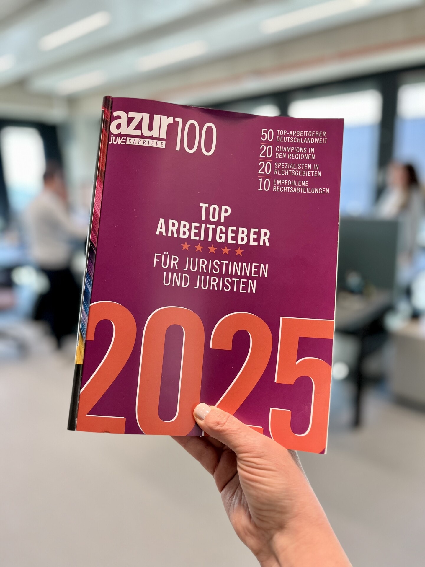 Fieldfisher ist Top Arbeitgeber für Jurist:innen 2025